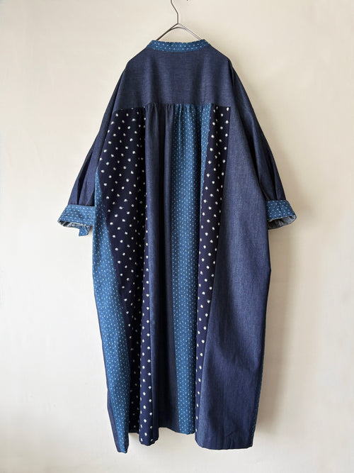 〈ワンピース〉特別な日常着　藍にしずく